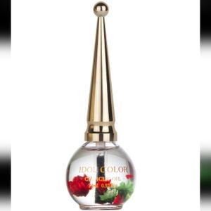 Nourishing Cuticle Oil — Gold Cap with Red Floral Accent